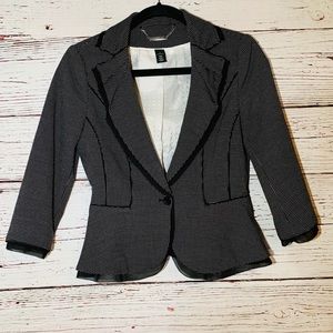 WHBM black& white polka dot blazer 2